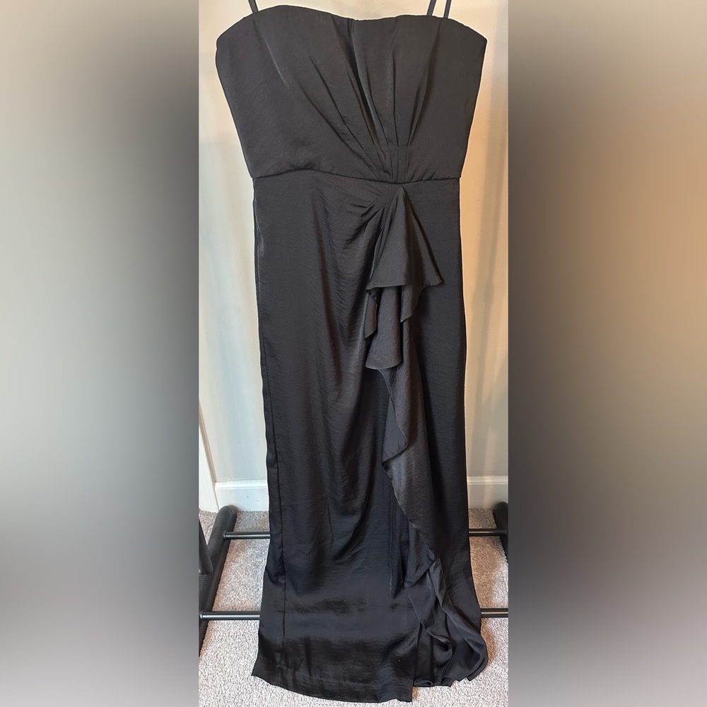 BCBG MAXAZRIA Black Strapless Gown Size 4